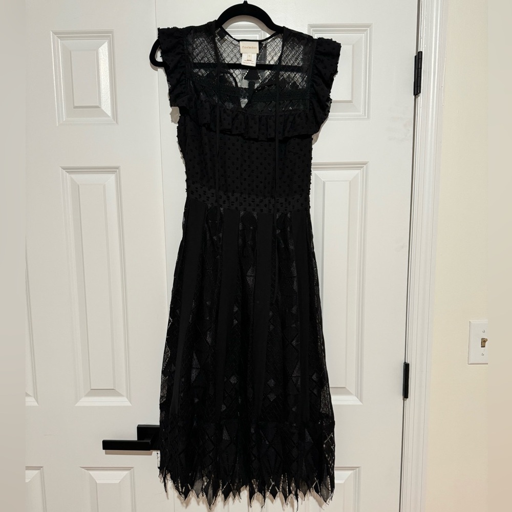 Foxiedox lace detail midi dress